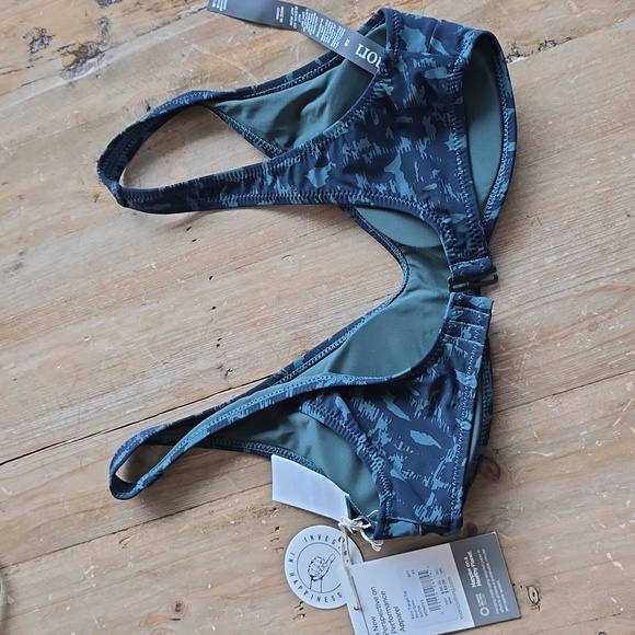 NWT Vuori Women's Aqua Triangle Top And Bikini Bottom In Beryl Spots - Picture 4 of 10